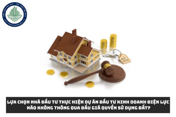 Lựa chọn nhà đầu tư thực hiện dự án đầu tư kinh doanh điện lực nào không thông qua đấu giá quyền sử dụng đất?